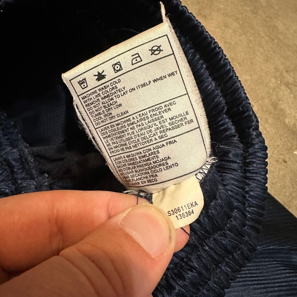 Nike Tear Away Pants Mens M Navy Blue White Basketball Snap Warm Up Vintage Y2K - Picture 3 of 9